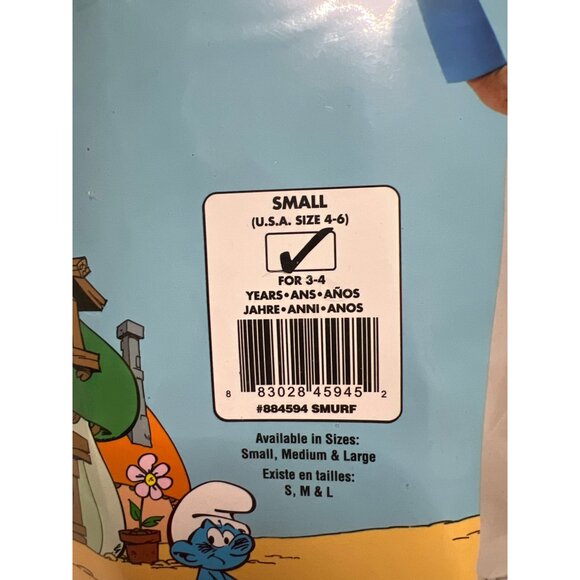 Smurfs Boy Halloween Costume Size Small US4-6 - Picture 4 of 6